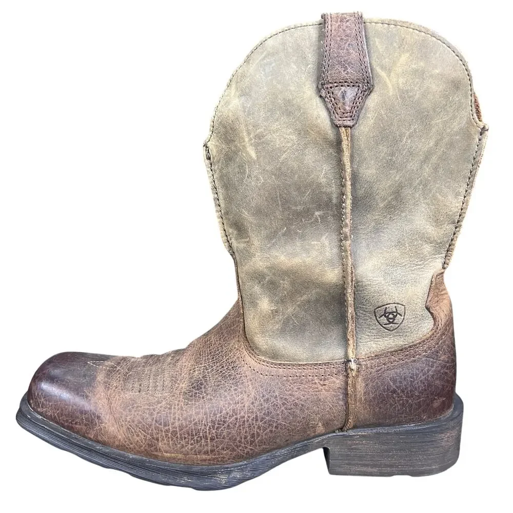 Ariat Men’s Rambler Distressed Brown Leather Cowboy Boots Men’s 10.5 D